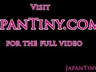 Japanese Petite seductress Facialized in Threesome: Free dirty clip e5
